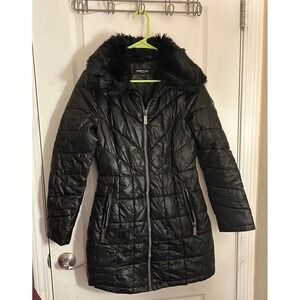 Kenneth Cole Black Puffer‎ Coat